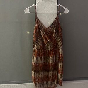 Forever 21 Brown and Tan Mini Dress